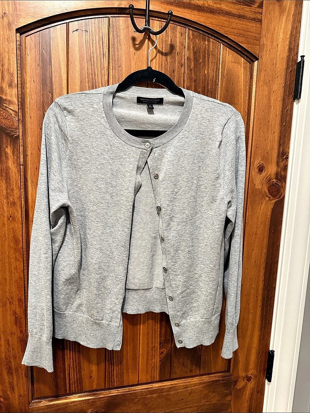 Gray Button-Front Cardigan by Madewell